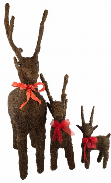 Preview: Winterlicher Elch groß ca. 95 cm - Weihnachtsdekoration